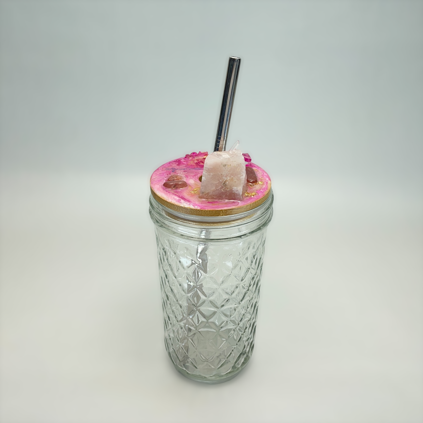 Rose Quartz Crystal Tumbler