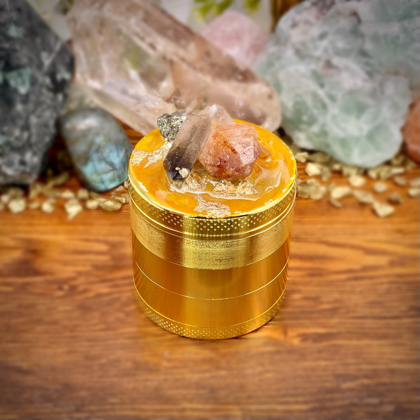 Luxe Gold "Prosperity" Crystal Grinder