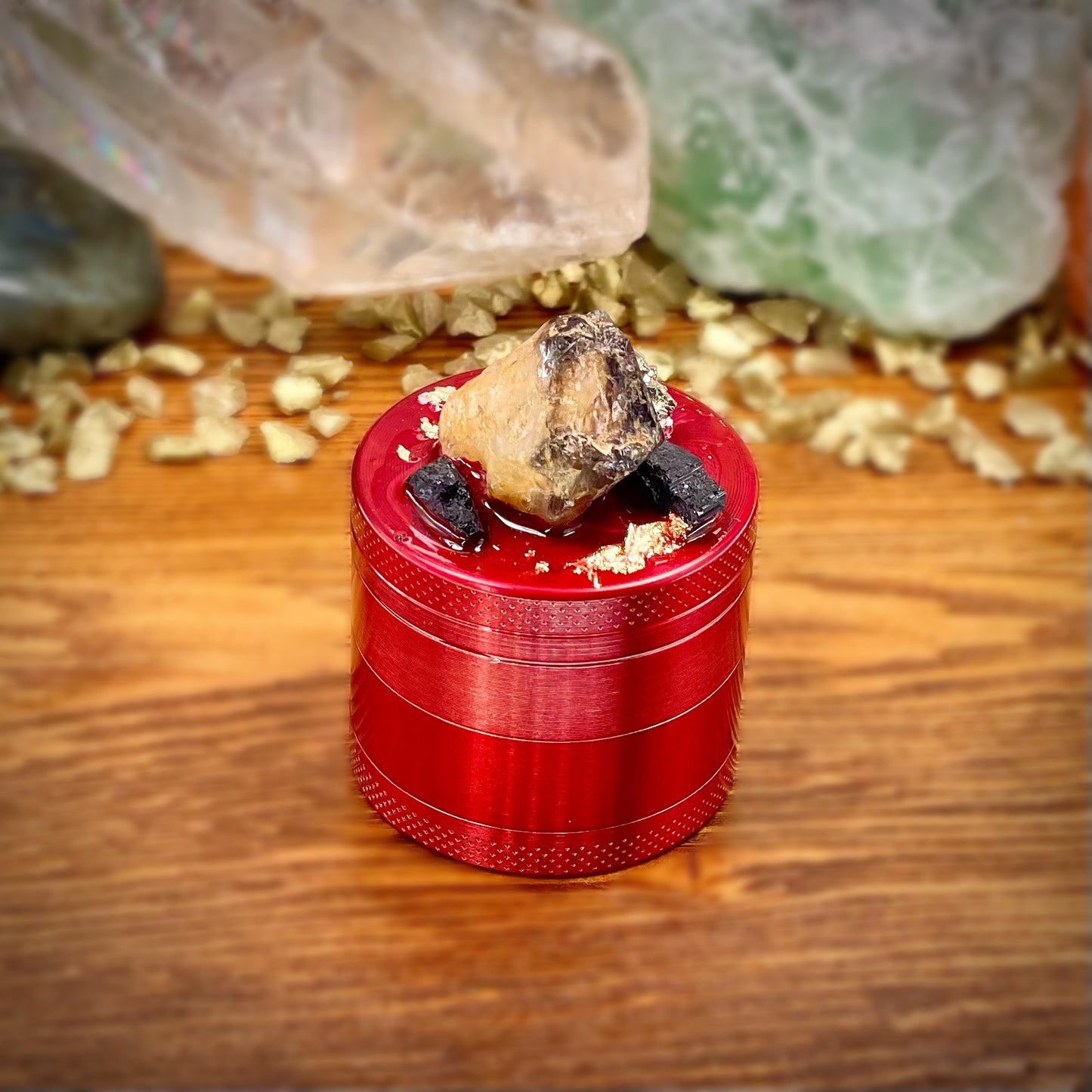Mini Luxe Carnelian Crystal Grinder