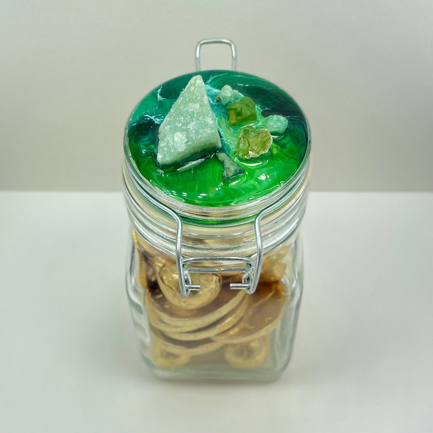 Med Green Aventurine Jar