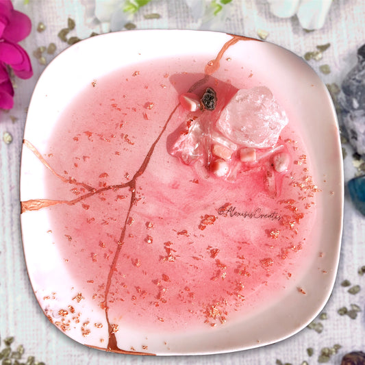 Rose Quartz Kintsugi Tray